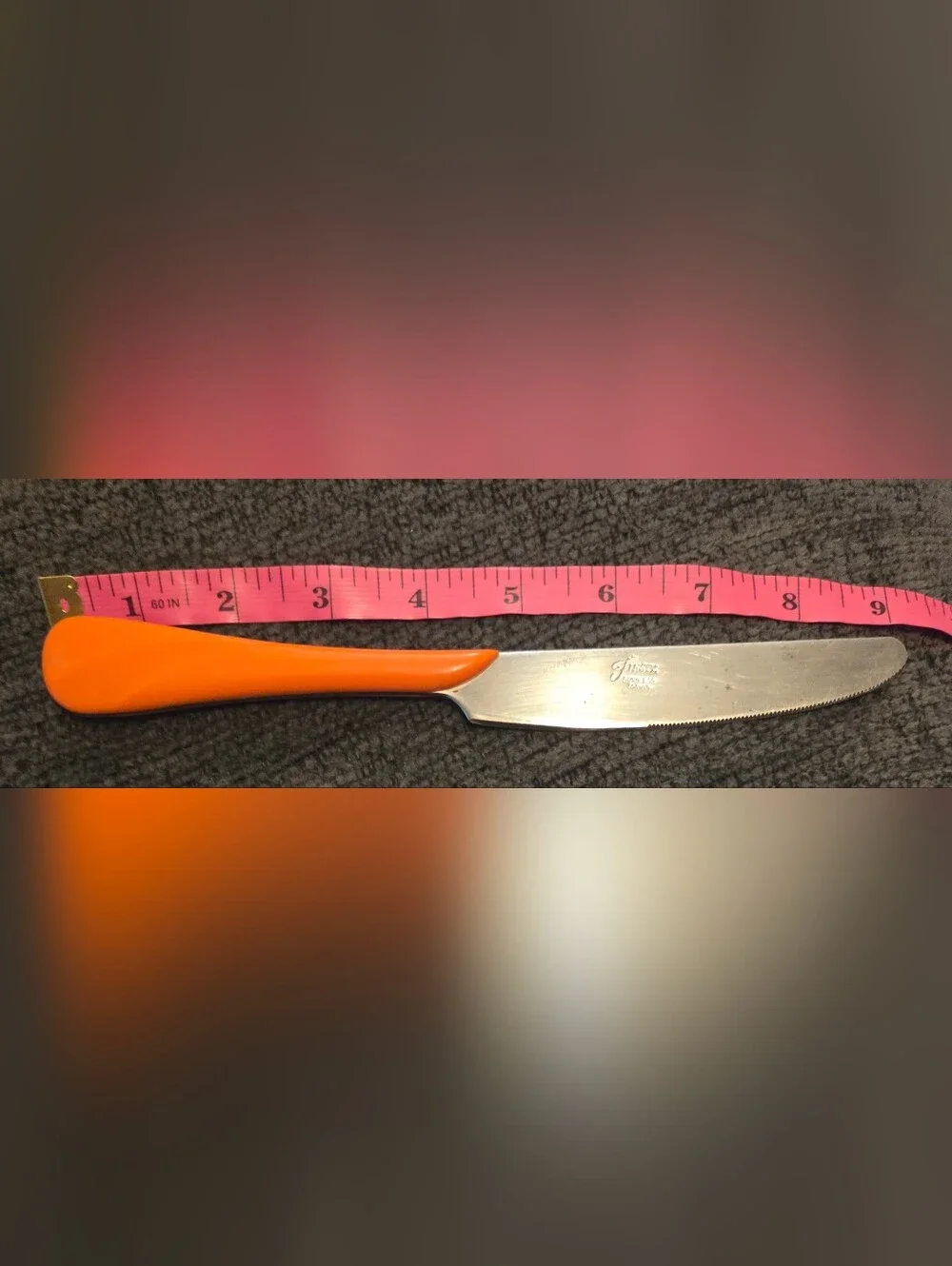 Fiesta Swirl Persimmon Orange  Stainless Spreader Knife